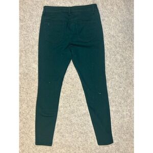DESIGN LAB Women's Green Skinny Jeans Size 28 High Rise Stretch Pants